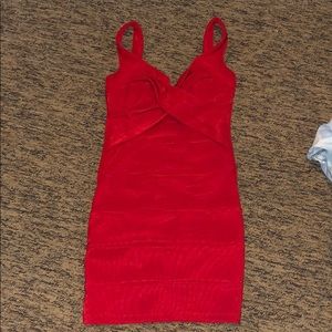 Red bodycon dress